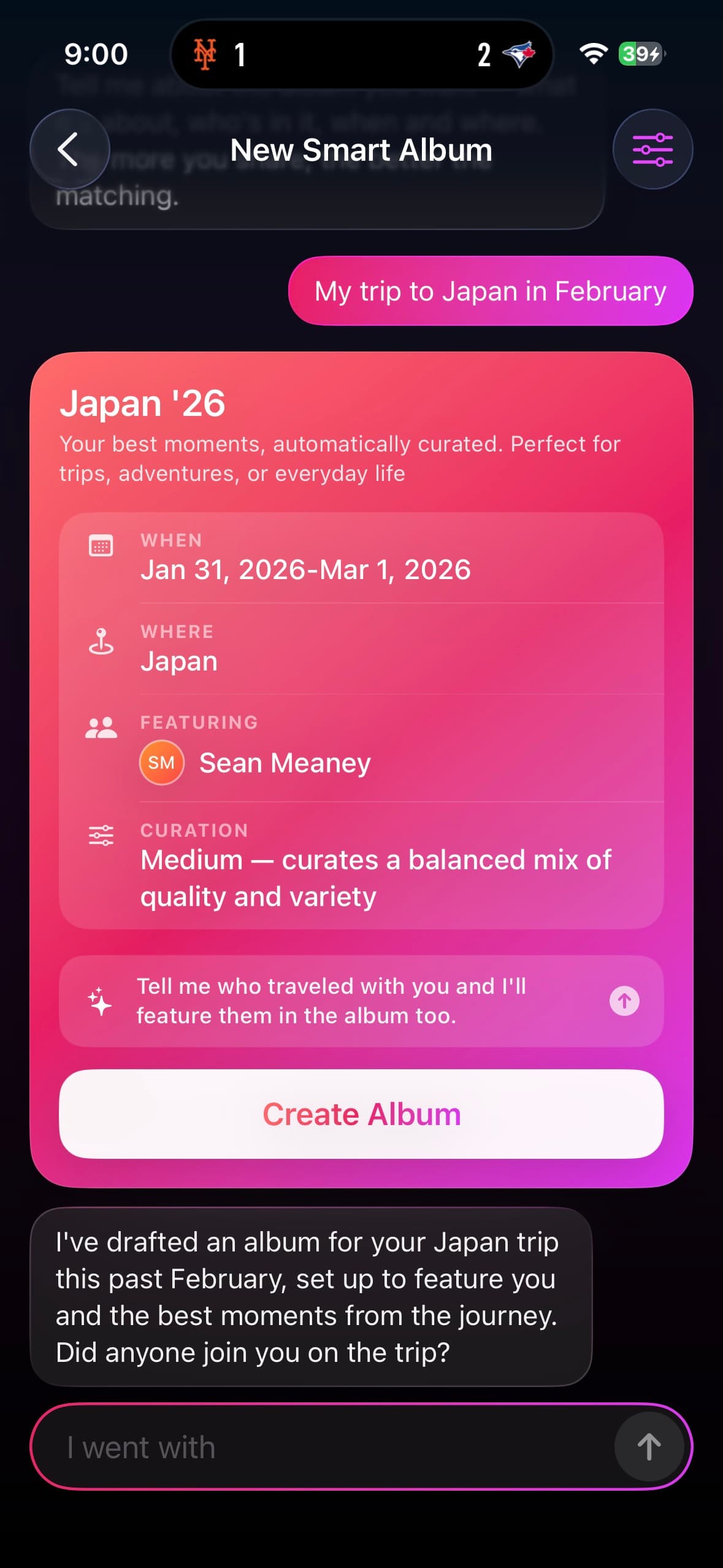 Mosaic app screen